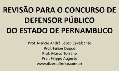Revisão para Concurso: Defensor Público de Pernambuco